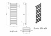 Полотенцесушитель водяной Grota Granito 550x1630 черный