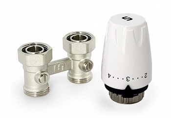 Комплект нижнего подключения для радиатора, прямой 3/4" EK x 3/4" EK DX