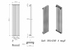 Полотенцесушитель водяной Grota Quill 350x1200 белый