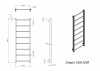 Полотенцесушитель водяной Grota Simple 530x1200 черный