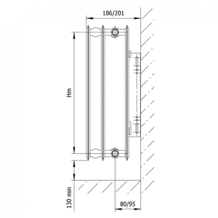 Радиатор стальной панельный AXIS 30 Hygiene 500 x 2200 Classic
