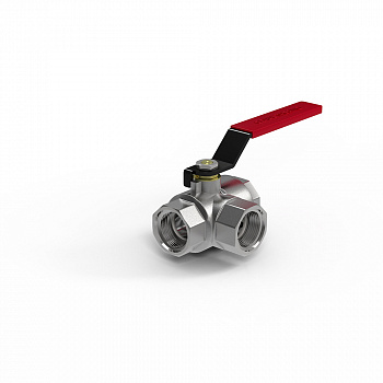 Кран шаровый Royal Thermo OPTIMAL трехходовой тип L 1/2"