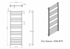 Полотенцесушитель водяной Grota Eco Classic 630x1575 черный