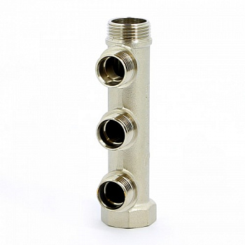 455 1"/03 x 1/2"НР Коллектор 1" с отводами 1/2"НР, 3-х контурный